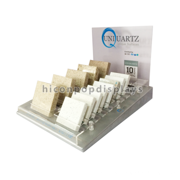 Custom Logo Metal Counter Top Professional China Manufacturing Small Ceramic Tile Display Stand